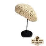 Béret au Crochet Beige