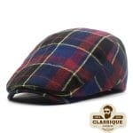 Béret casquette Homme Écossais rayé
