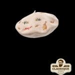 Béret Chic Femme Beige Laine