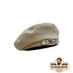 Béret Chic Femme Kaki Cuir
