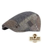 casquette gatsby patchwork homme marron