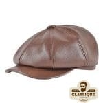 Casquette Gavroche Cuir Homme