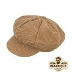 Casquette Gavroche Enfant Velours Kaki