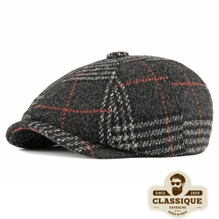 Casquette Plate Style Gavroche/Baker Boy - Tweed à Chevrons, Taille Unique Ajustable - Unisexe Homme/femme