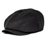Casquette Gavroche Noire En Lin