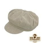 Casquette Gavroche Velours Côtelé Beige