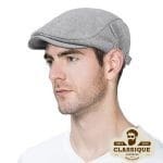 Casquette Plate Grise pour homme