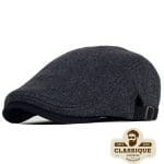 Casquette Plate Homme Noire